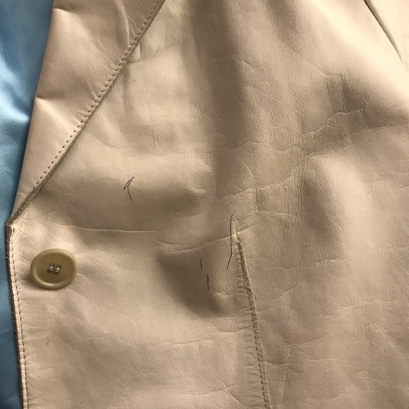 Andrew Mark Leather White Jacket - Picture 5 of 6